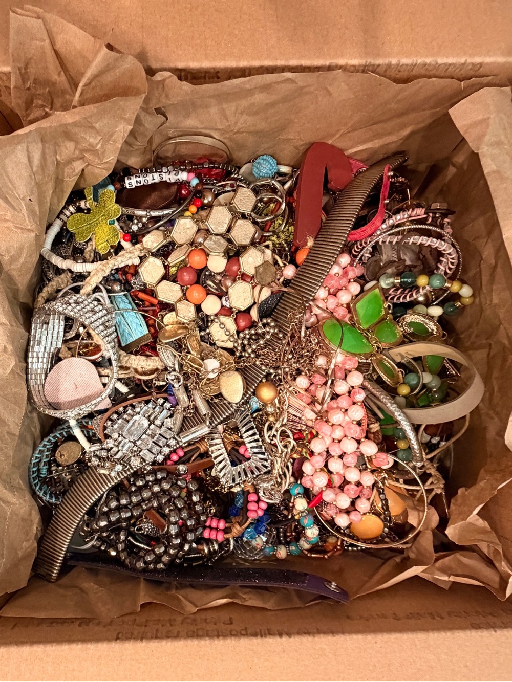 9.8 LB Unsearched Unsorted Jewelry Lot Wear Repair Craft Upcycle Reseller